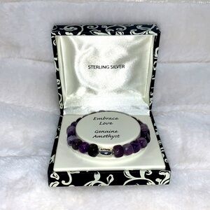 Genuine Amethyst Embrace Love Bracelet